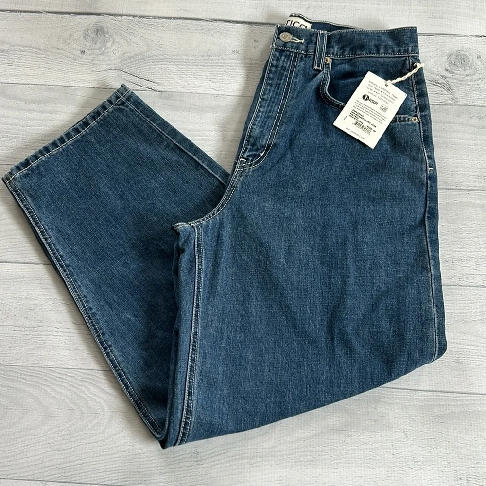 Etica Iris Relaxed Barrel Jeans Size 29 Blue Organic Cotton Medium‎ Blue